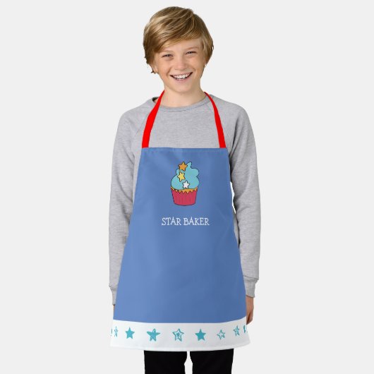 スターベーカーパーソナライズされたキッズエプロン エプロン (着用した状態)