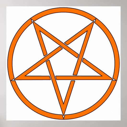 スターペンタグラム5尖頭シンボルクラシック漫画 ポスター (正面)