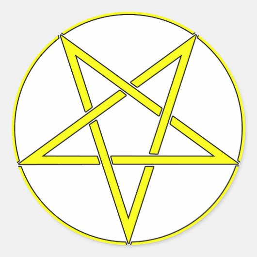 スターペンタグラム5尖頭シンボルクラシック漫画 ラウンドシール (正面)