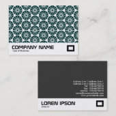 スターホイール – 抽象芸術 – 濃い緑 名刺 (正面/裏面)