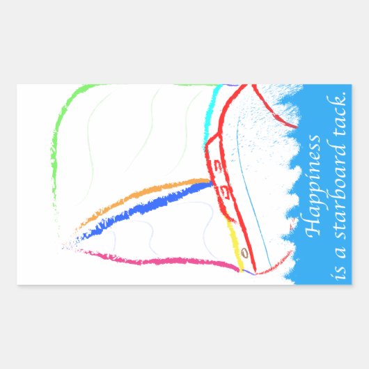 スターボードタック 長方形シール (正面)