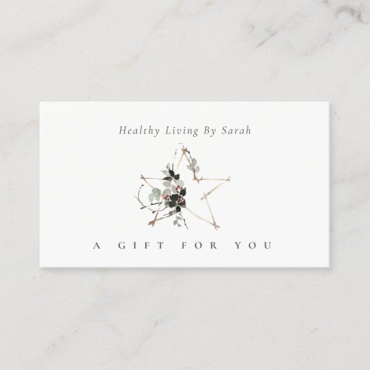 スターポインセティアリーフィフェスティバルギフト券 名刺 (正面)