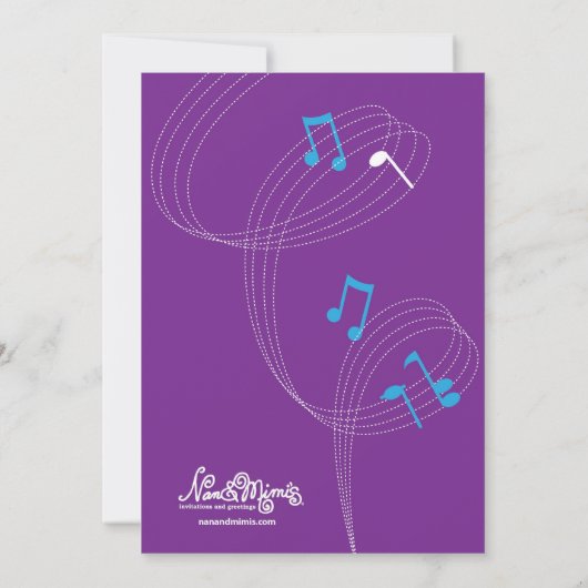 スターポップ・アートのバースデーパーティーへの招待 招待状 (裏面)