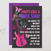 スターポップ・アートのバースデーパーティーへの招待 招待状 (正面/裏面)