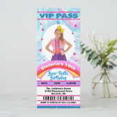 スターポップ・アートのボウフォトVIPパスチケット誕生日 招待状 (スタンド正面)