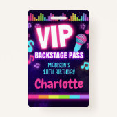 スターポップ・アートの誕生日VIPバックステージパスラニヤード バッジ (正面)