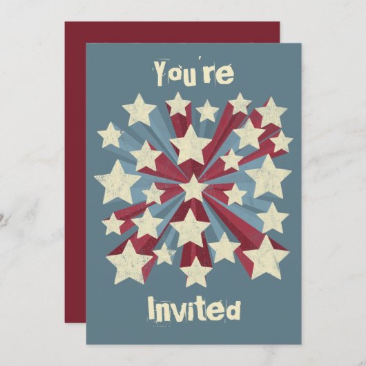 スターポップ・アートの 招待状 (正面/裏面)