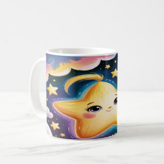 スターマグデザイン - ミニマリストシンプルな宇宙柄カップ コーヒーマグカップ