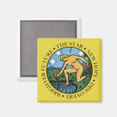 スターマグネットと文字 マグネット (正面/裏面)