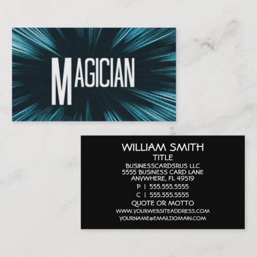 スターマジシャン名刺 名刺 (正面/裏面)