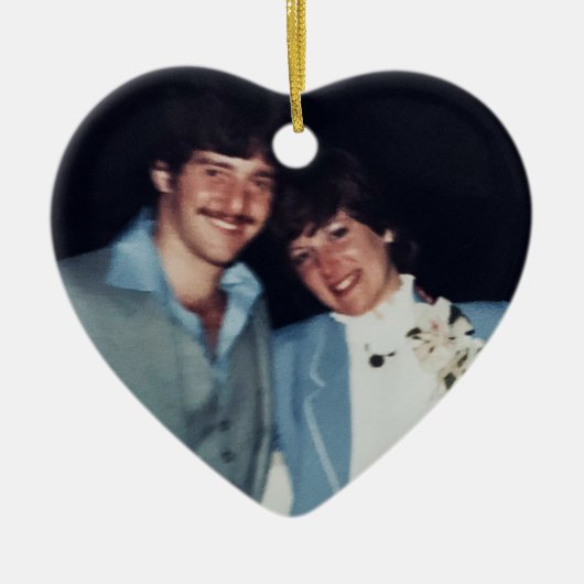 スターマップとフォトオーナメント セラミックオーナメント (正面)