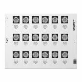 スターマンダラ編み物ブラック&ホワイト ラベル (フルシート)