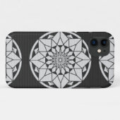 スターマンダラ編み物ブラック&ホワイト Case-Mate iPhoneケース (裏面(横))