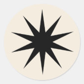 スターミニマルステッカーPoshmark売り手が供給 ラウンドシール (正面)