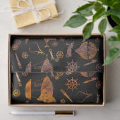 スタームパンクすごいカラフルラスティ飛行船 薄葉紙 (ギフト)