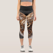 スタームパンクエレガントクロックギアハート カプリレギンス (正面)