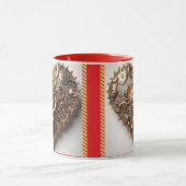 スタームパンクエレガントクロックギアハート マグカップ (中央)