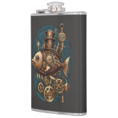 スタームパンクフィッシュヴィンテージレトロスタイル フラスク (左)