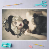 スタームパンクブロンド・レディー・イン・ブラック・デコップページ 薄葉紙 (クラフト)