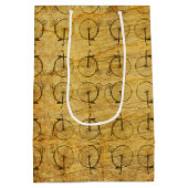 スタームパンクペニーパターン（の模様が）あるファーシング ミディアムペーパーバッグ (裏面)