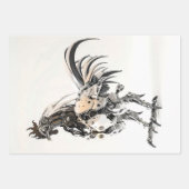 スタームパンク白黒ロスターズデコップページ ラッピングペーパーシート (正面2)