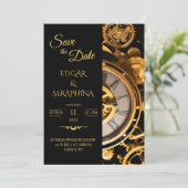 スタームパンクExvasanzaヴィンテージ結婚Clockwork's S セーブザデート (スタンド正面)