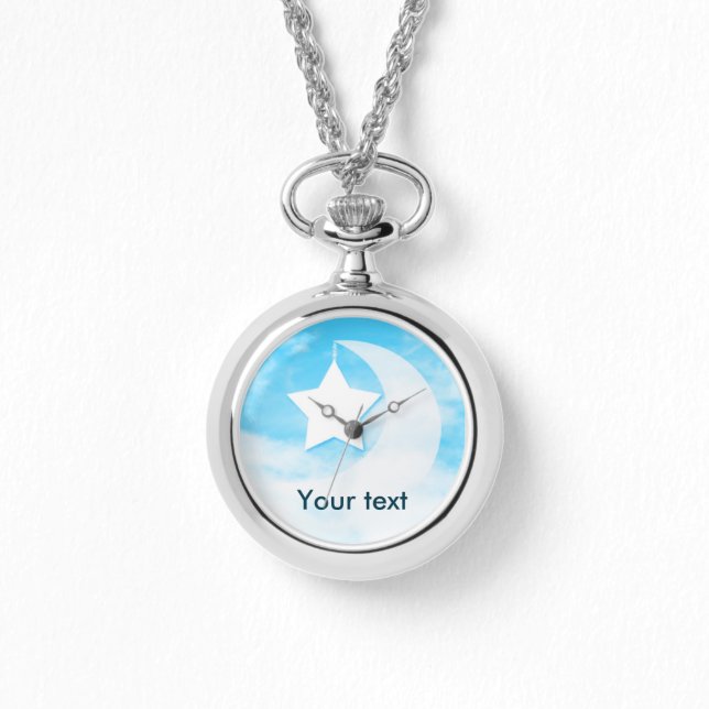 スタームーン女子の巻き付けシルバーウォッチ 腕時計 (正面)