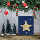 スターモダンオーナメントのクリスマスフォト シーズンカード