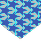 スターモダンジオメトリックコバルトブルーとグレー ショートテーブルランナー (コーナー)