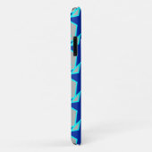 スターモダンジオメトリックコバルトブルーとグレー Case-Mate iPhoneケース (裏面/右)