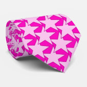 スターモダンジオメトリック – 明るい赤紫色とアイスピンク ネクタイ (ロール)