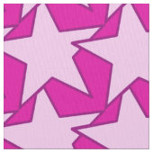 スターモダンジオメトリック – 明るい赤紫色とアイスピンク ファブリック (クローズアップ)
