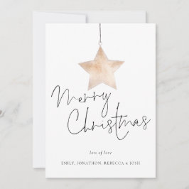 スターモダンスクリプトメリークリスマス シーズンカード