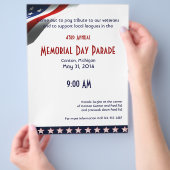 スターモダンズ&ストライプフォーエバーフラグメモリアルデー チラシ (手)