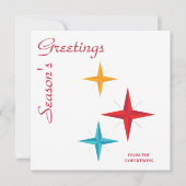 スターモダンズ、ミッドセンチュリーのモダンレトロ・クリスマス シーズンカード (正面)