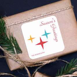 スターモダンズ、ミッドセンチュリーのモダンレトロ・クリスマス スクエアシール