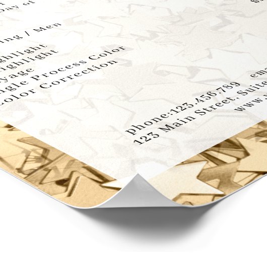 スターモダンズglamサロン価格表ポスター ポスター (角)