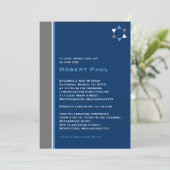 スターモダンバー(ユダヤ教の)バル・ミツバー招待状 招待状 (スタンド正面)