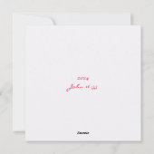 スターモダンピースの喜び愛の羽クリスマス シーズンカード (裏面)