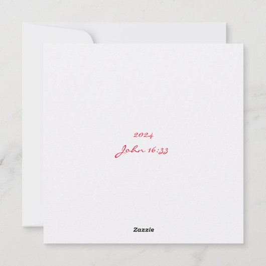 スターモダンピースの喜び愛の羽クリスマス シーズンカード (裏面)