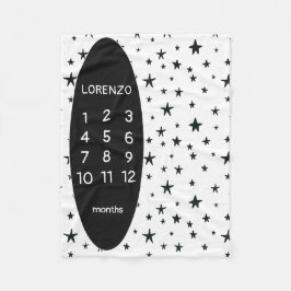 スターモダンベビーマイルストーンブランケット フリースブランケット