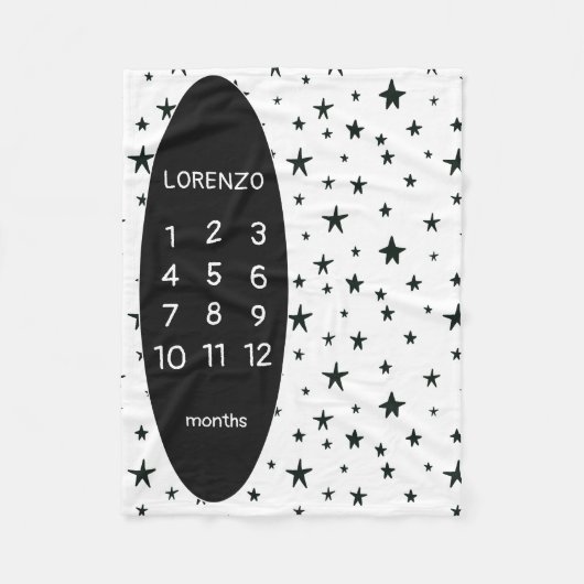 スターモダンベビーマイルストーンブランケット フリースブランケット (正面)