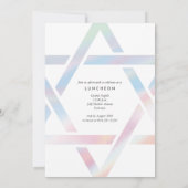 スターモダンホログラフィーバルミツワー 招待状 (裏面)