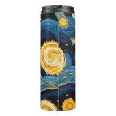 スターモダンリーナイトヒマワリパーソナライズされた名 タンブラー (裏面)