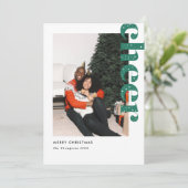 スターモダンリー応援クリスマスフォトホリデーカード シーズンカード (スタンド正面)