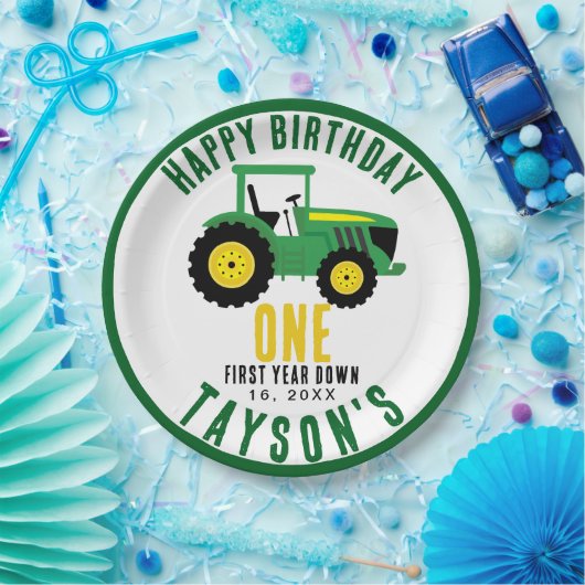 スターユアトラクター1st誕生日 | ファームテーマ ペーパープレート (パーティー)