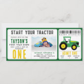 スターユアトラクター1st誕生日 | ファームテーマ 招待状 (正面)
