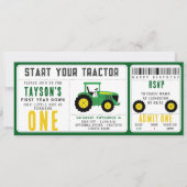 スターユアトラクター1st誕生日 | ファームテーマ 招待状 (正面)