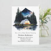 スターライトアドベンチャーベビーシャワーのテント 招待状 (スタンド正面)