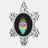 スターライトオウズク スノーフレークピューターオーナメント (右)